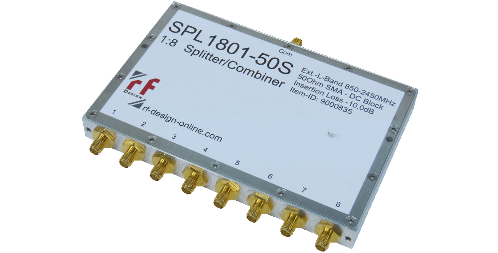 RF-Design SPL 1801 - 8-way passive Splitter/Combiner