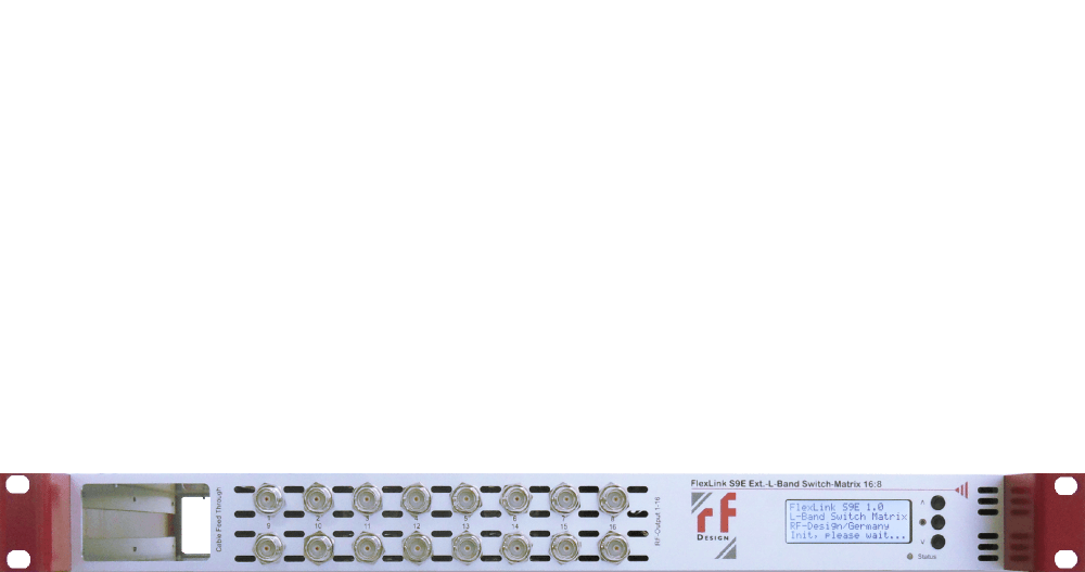 RF-Design Product FlexLink S9E-1608 Switch Matrix Front